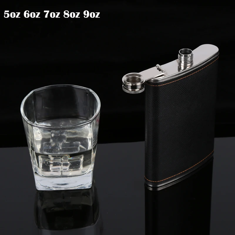 5-9oz Stainless Steel Pocket Hip Flask Alcohol Whiskey Liquor Wine Pot PU Leather Cover Flagon
5-9oz Stainless Steel Pocket Hip Flask Alcohol Whiskey Liquor Wine Pot PU Leather Cover Flagon