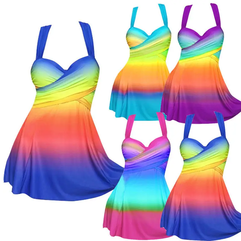 4XL Plus Size Women One Pieces Suits Sexy Strap Tankini Swimdress Swimsuit Beachwear Push Up Swimwear
4XL Plus Size Women One Pieces Suits Sexy Strap Tankini Swimdress Swimsuit Beachwear Push Up Swimwear