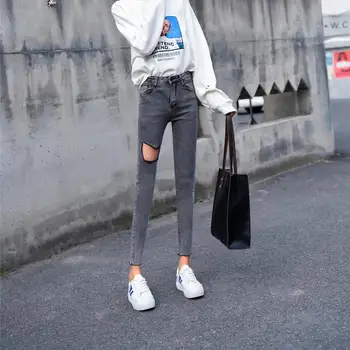 New Hot Jeans Pants 2019 Women Fashion Female Denim Strech Skinny Hole Ripped Pencil High Waist Slim Pencil Trousers 7262#
New Hot Jeans Pants 2019 Women Fashion Female Denim Strech Skinny Hole Ripped Pencil High Waist Slim Pencil Trousers 7262#