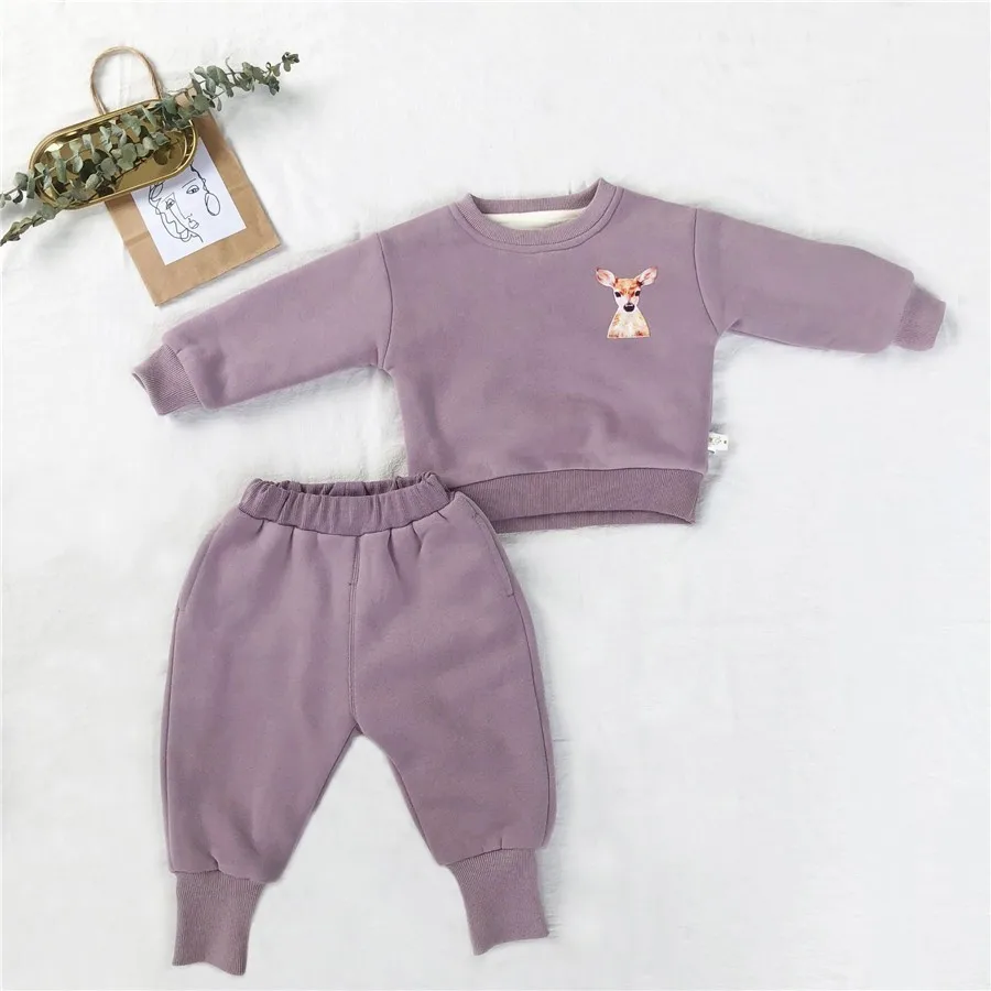 Toddler Girls Clothing Set Plus Velvet Deer Print Sports Suits For Girl 1-4 Years Baby Kids Thicken Sweatshirt Pants 2pcs 2019
Toddler Girls Clothing Set Plus Velvet Deer Print Sports Suits For Girl 1-4 Years Baby Kids Thicken Sweatshirt Pants 2pcs 2019