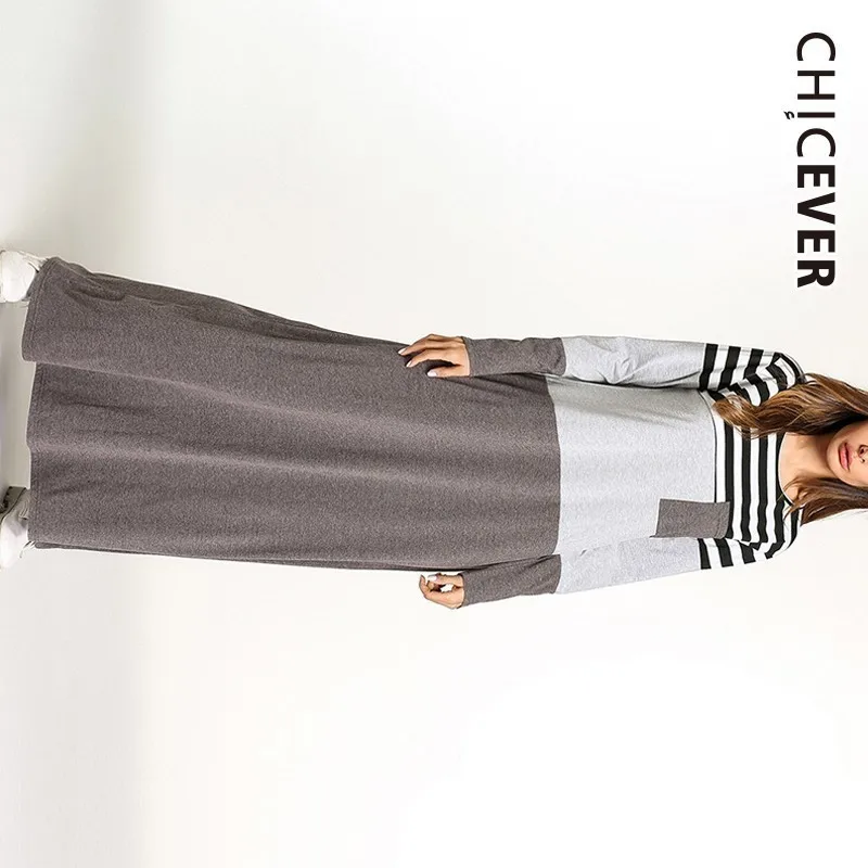 CHICEVER Patchwork Striped Dress Female O Neck Long Sleeve Hit Colors Plus Sizes A Line Dresses For Women Autumn Fashion Clothes
CHICEVER Patchwork Striped Dress Female O Neck Long Sleeve Hit Colors Plus Sizes A Line Dresses For Women Autumn Fashion Clothes