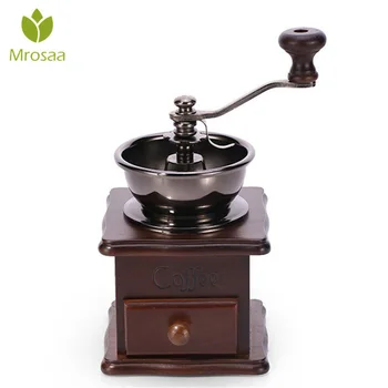 Top Quality Classical Wooden Manual Coffee Grinder Hand Stainless Steel Retro Coffee Spice Mini Burr Mill With Ceramic Millston
Top Quality Classical Wooden Manual Coffee Grinder Hand Stainless Steel Retro Coffee Spice Mini Burr Mill With Ceramic Millston