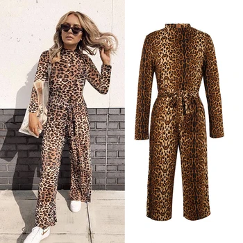 Fashion Women Leopard Jumpsuit High Neck Clubwear Playsuit Vintage Long Sleeve Party Jumpsuit Romper Zipper Rompers Womens
Fashion Women Leopard Jumpsuit High Neck Clubwear Playsuit Vintage Long Sleeve Party Jumpsuit Romper Zipper Rompers Womens