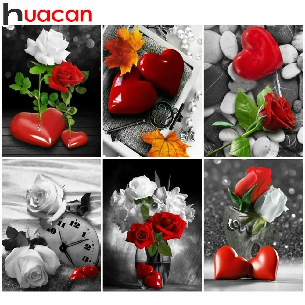 Huacan DIY Diamond Painting Flower Heart Diamond Mosaic Sale Full Drill Square Rhinestone Embroidery Home Decoration Gift
Huacan DIY Diamond Painting Flower Heart Diamond Mosaic Sale Full Drill Square Rhinestone Embroidery Home Decoration Gift