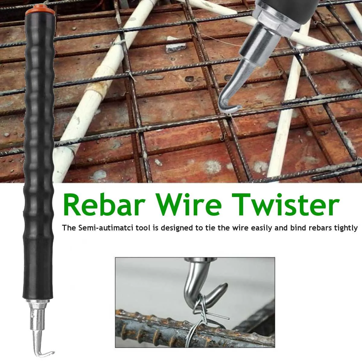 360 Degree Rotate Rebar Wire Tier Construction Site Winding Tool Wire Knoting Plier Steel Wire Tring Tool Steel Bar Tying Hook
360 Degree Rotate Rebar Wire Tier Construction Site Winding Tool Wire Knoting Plier Steel Wire Tring Tool Steel Bar Tying Hook