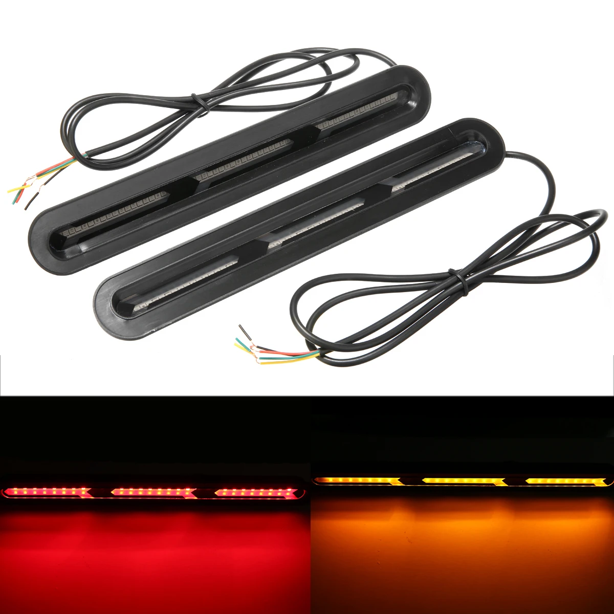 2Pcs/set Red+Yellow Dual Color 12V 120LED 2835 SMD Car Rear Window Tail Brake Flashing Flowing Turn Signal Light
2Pcs/set Red+Yellow Dual Color 12V 120LED 2835 SMD Car Rear Window Tail Brake Flashing Flowing Turn Signal Light