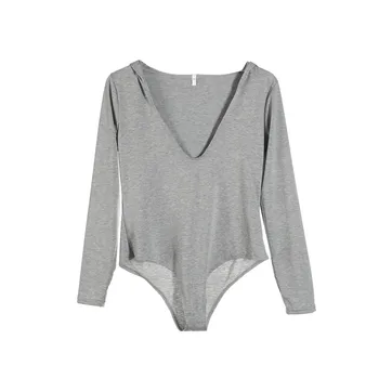 Trendy Women V-Neck Long Sleeve hooded Jumpsuit casual Bodysuit one pieces Bodysuits Bodycon Solid Gray Black Deep
Trendy Women V-Neck Long Sleeve hooded Jumpsuit casual Bodysuit one pieces Bodysuits Bodycon Solid Gray Black Deep