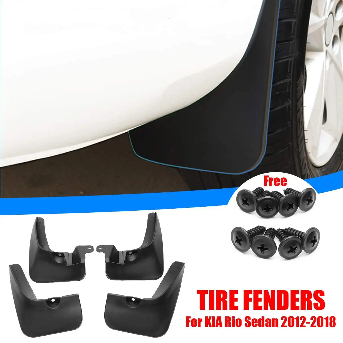 Car Mud Flap Mudflaps Splash Guards Front Rear Mudguards Fenders For KIA Rio Sedan 2012-2018 Auto Accessories
Car Mud Flap Mudflaps Splash Guards Front Rear Mudguards Fenders For KIA Rio Sedan 2012-2018 Auto Accessories