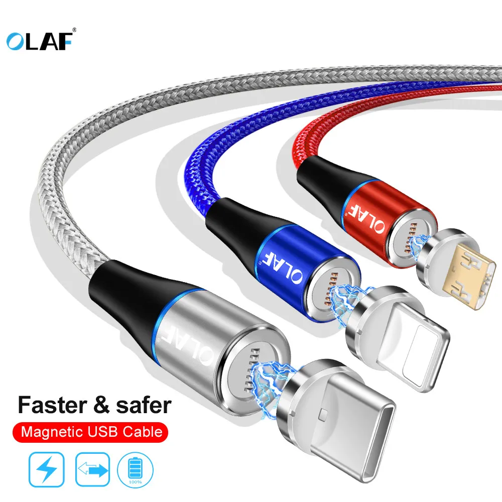 OLAF Magnetic USB Cable for iPhone X 8 Mobile Phone Micro USB Cable for Huawei Magnetic USB Type C Cables Connector for Samsung
OLAF Magnetic USB Cable for iPhone X 8 Mobile Phone Micro USB Cable for Huawei Magnetic USB Type C Cables Connector for Samsung