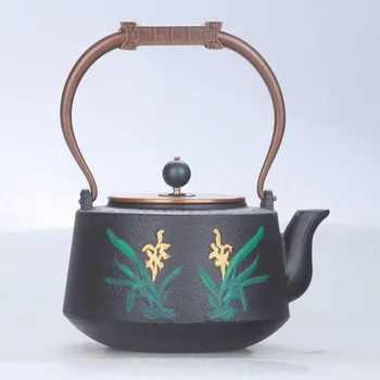 Chinese Orchid gold old cast iron handmade teapot boiled water kettle Taiwan kungfu tea pot Japan 1.2L
Chinese Orchid gold old cast iron handmade teapot boiled water kettle Taiwan kungfu tea pot Japan 1.2L