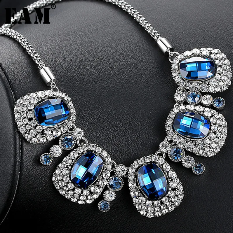 WKOUD EAM Jewelry / 2019 New Fashion Temperament Blue Zircon Inlaid Exaggerated Pendant Necklaces Women's Accessories S#N60805
WKOUD EAM Jewelry / 2019 New Fashion Temperament Blue Zircon Inlaid Exaggerated Pendant Necklaces Women's Accessories S#N60805