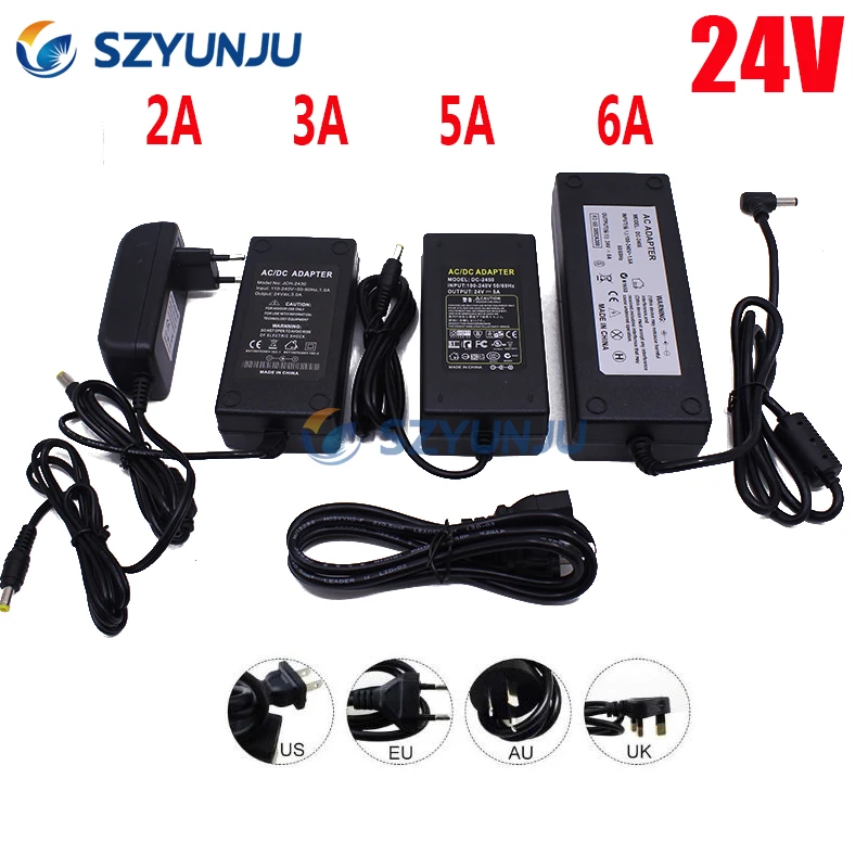 Power Adapter AC to DC 24V 1A 2A 3A 5A Converter Transformer 24 v Power Supply Charger For LED Strip and logitech racing wheel
Power Adapter AC to DC 24V 1A 2A 3A 5A Converter Transformer 24 v Power Supply Charger For LED Strip and logitech racing wheel