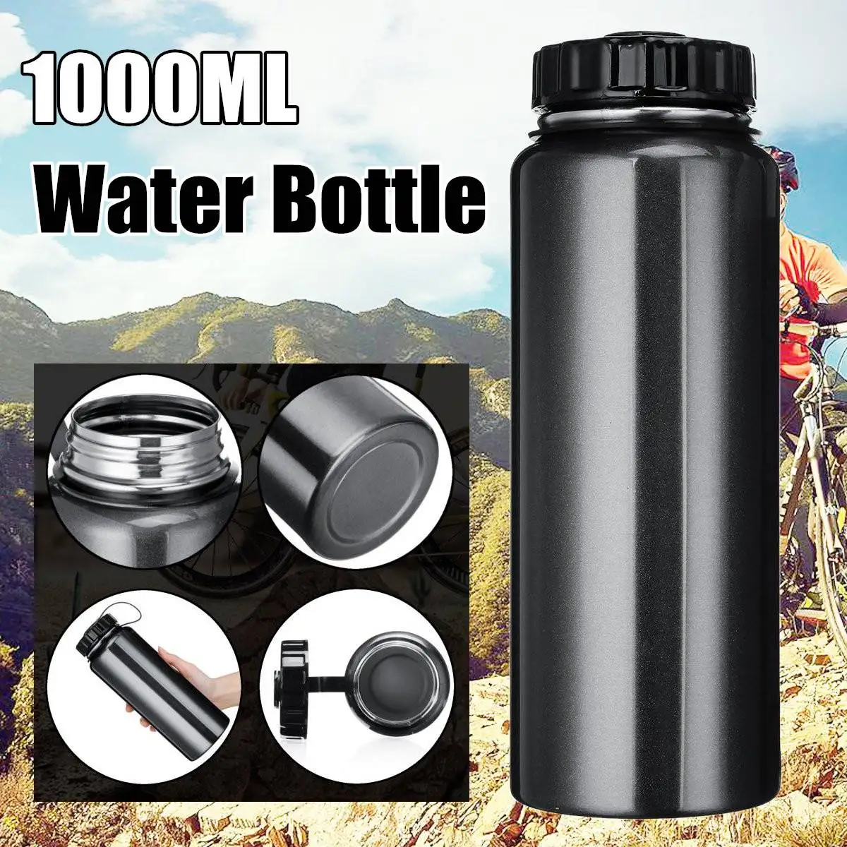 1000ML Insulated Vacuum Wide Mouth Drink Stainless Steel Water Bottle Outdoor Travel Camp Travel Portable Water Bottle
1000ML Insulated Vacuum Wide Mouth Drink Stainless Steel Water Bottle Outdoor Travel Camp Travel Portable Water Bottle