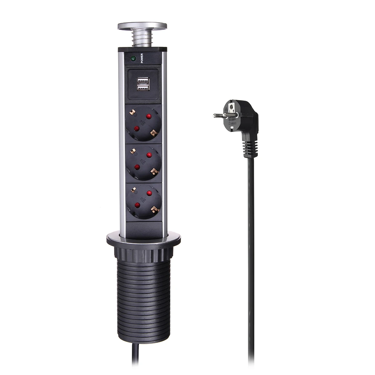 EU Plug 16A PULL UP 3 Power Socket 2 USB Charging Port Kitchen Table Desktop Sockets Retractable Countertops Worktop
EU Plug 16A PULL UP 3 Power Socket 2 USB Charging Port Kitchen Table Desktop Sockets Retractable Countertops Worktop