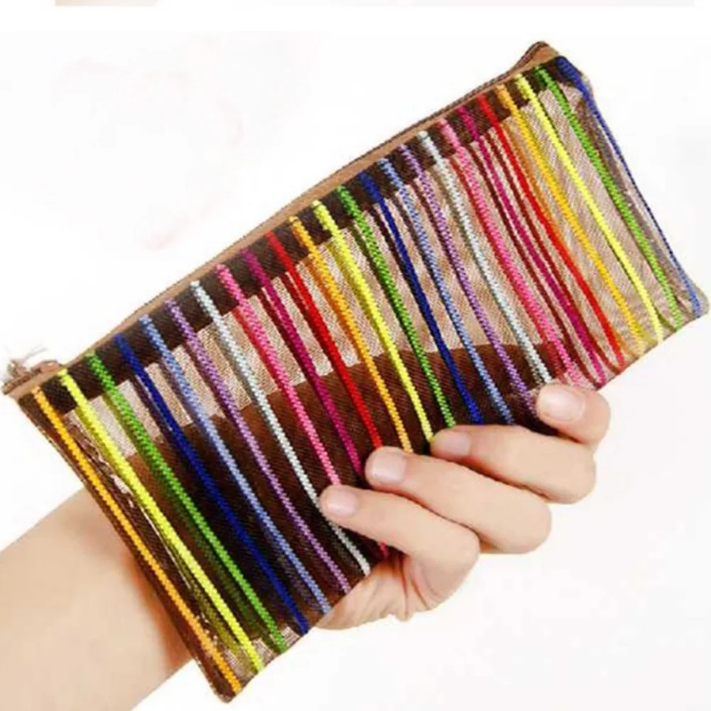 Random Colorful Transparent Nylon Ladies Mini Makeup Cosmetic Bag Multicolor Women Strip Pencil Bag
Random Colorful Transparent Nylon Ladies Mini Makeup Cosmetic Bag Multicolor Women Strip Pencil Bag