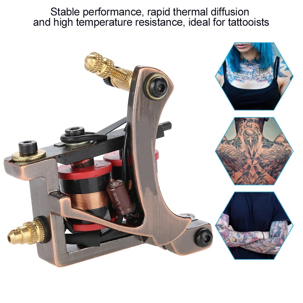 10 Wrap Coils Retro Copper Color Professional Alloy Tattoo Machine Liner Shader Tattoo Gun
10 Wrap Coils Retro Copper Color Professional Alloy Tattoo Machine Liner Shader Tattoo Gun