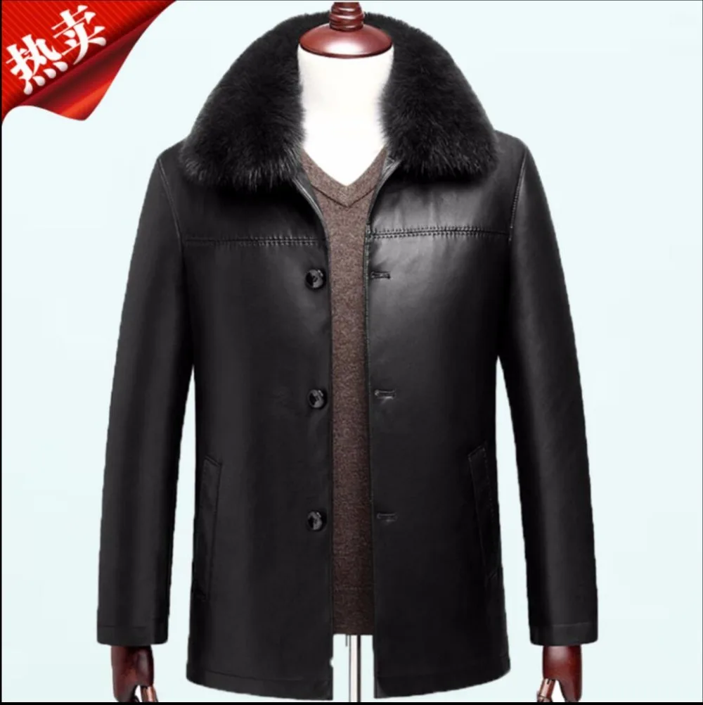 M-4XL 2019 Winter New fashion Men's genuine leather coat fox fur collar casual outerwear thicken jacket plus size clothing
M-4XL 2019 Winter New fashion Men's genuine leather coat fox fur collar casual outerwear thicken jacket plus size clothing
