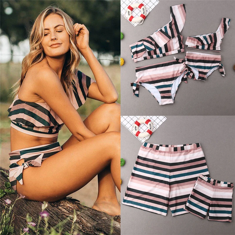 Family Clothing Matching Swimsuit Striped Family Swimwear Bikini Father Mother Daughter Son Swimwear Adult Kids Bikini Beachwear
Family Clothing Matching Swimsuit Striped Family Swimwear Bikini Father Mother Daughter Son Swimwear Adult Kids Bikini Beachwear
