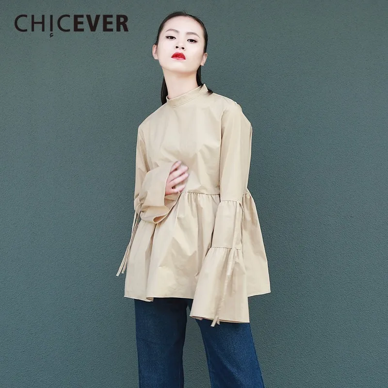 CHICEVER 2019 Spring Women T shirts Top Long Sleeve Bandage Stand Loose Big Size Black T shirt Pullovers Clothes Fashion Casual
CHICEVER 2019 Spring Women T shirts Top Long Sleeve Bandage Stand Loose Big Size Black T shirt Pullovers Clothes Fashion Casual