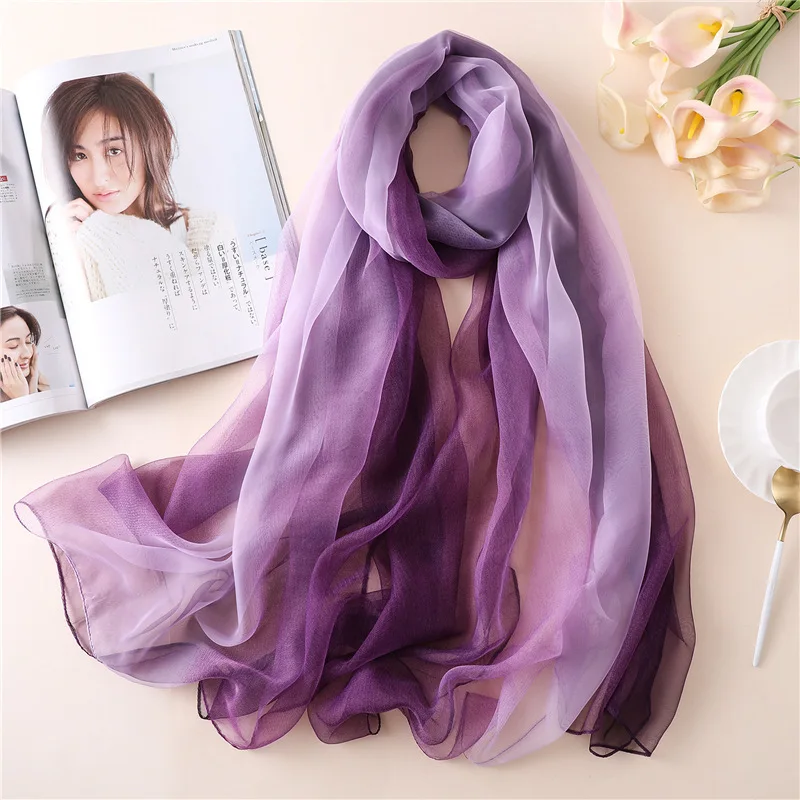 New Designer Luxury Brand Solid silk Summer Scarf Women Gradient Dip dye Lady Muslim Hijab Shawl Long Soft Wrap Large pashmina
New Designer Luxury Brand Solid silk Summer Scarf Women Gradient Dip dye Lady Muslim Hijab Shawl Long Soft Wrap Large pashmina
