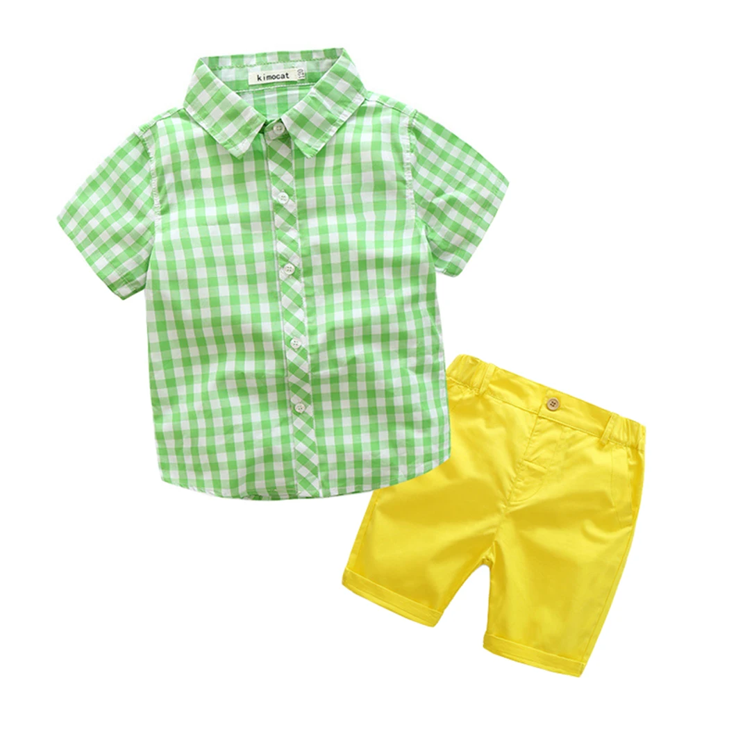 2Pcs Kids Boys Summer Tops Shirts and Shorts Set Candy Plaid Outfit Clothes Set children
2Pcs Kids Boys Summer Tops Shirts and Shorts Set Candy Plaid Outfit Clothes Set children