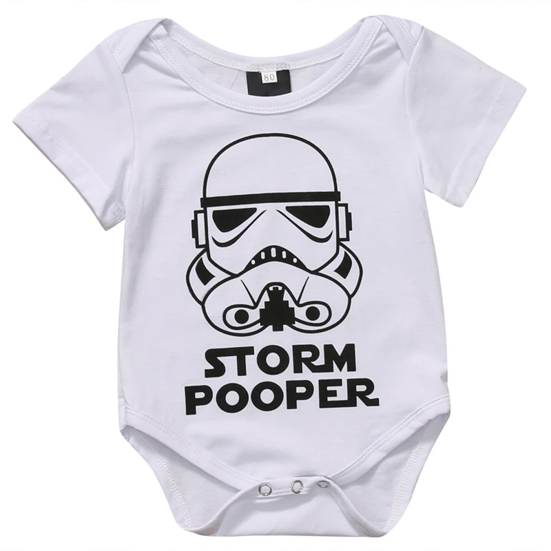 

Toddler Baby Girls Boys Storm Pooper Romper Baby Girls Boys Clothes 2018 New Arrival Cotton Short Sleeve Jumpsuit Sunsuit 0-18M