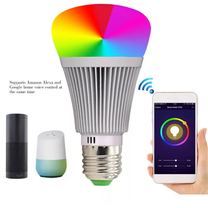AC85-265V 7W RGB+W Smart Wifi Ball Bulb E27/E26/B22 Led Bulb Colorful Wifi Light Bulb Support Alexa & Google home
AC85-265V 7W RGB+W Smart Wifi Ball Bulb E27/E26/B22 Led Bulb Colorful Wifi Light Bulb Support Alexa & Google home