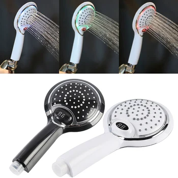3 Colors Change LED Temperature Digital Display Handheld Bathroom Shower Head Water Temperature Led Shower Head
3 Colors Change LED Temperature Digital Display Handheld Bathroom Shower Head Water Temperature Led Shower Head