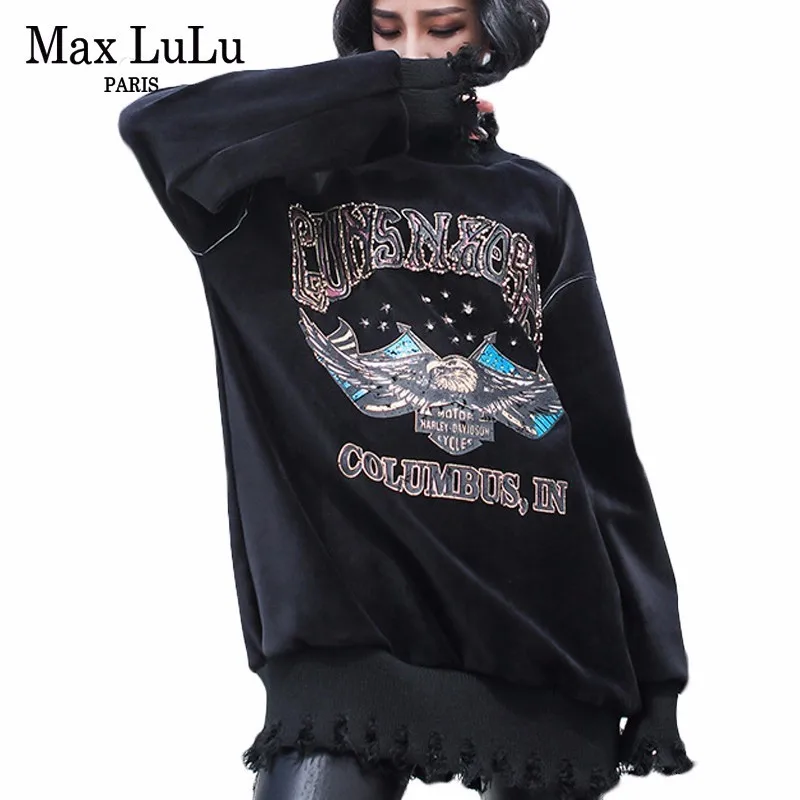 Max LuLu Luxury Korean Style Ladies Velvet Streetwear Womens Fur Winter Hoodies Warm Sudadera Mujer Female Turtleneck Sweatshirt
Max LuLu Luxury Korean Style Ladies Velvet Streetwear Womens Fur Winter Hoodies Warm Sudadera Mujer Female Turtleneck Sweatshirt