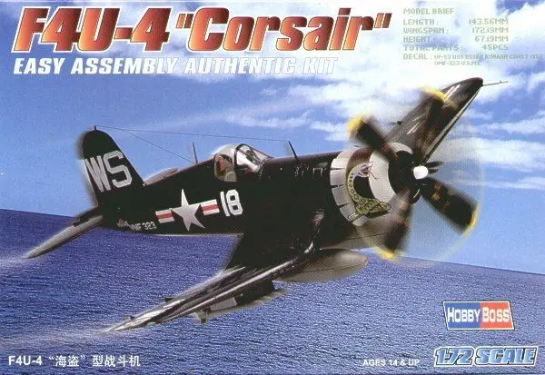 Hobby Boss 80218 1/72 Scale F4U-4 Fighter Bomber Airplane Static Model TH06165-SMT2
Hobby Boss 80218 1/72 Scale F4U-4 Fighter Bomber Airplane Static Model TH06165-SMT2