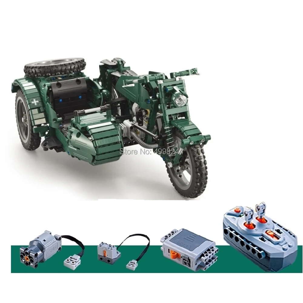 C51021 629pcs World War II Motorcycle Technic Military Remote Control RC Building Block Bricks Toy
C51021 629pcs World War II Motorcycle Technic Military Remote Control RC Building Block Bricks Toy
