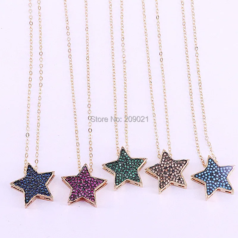 8Pcs Trendy Charm Micro Pave Cubic Zirconia Star Pendant Necklace For Women Girls Jewelry
8Pcs Trendy Charm Micro Pave Cubic Zirconia Star Pendant Necklace For Women Girls Jewelry