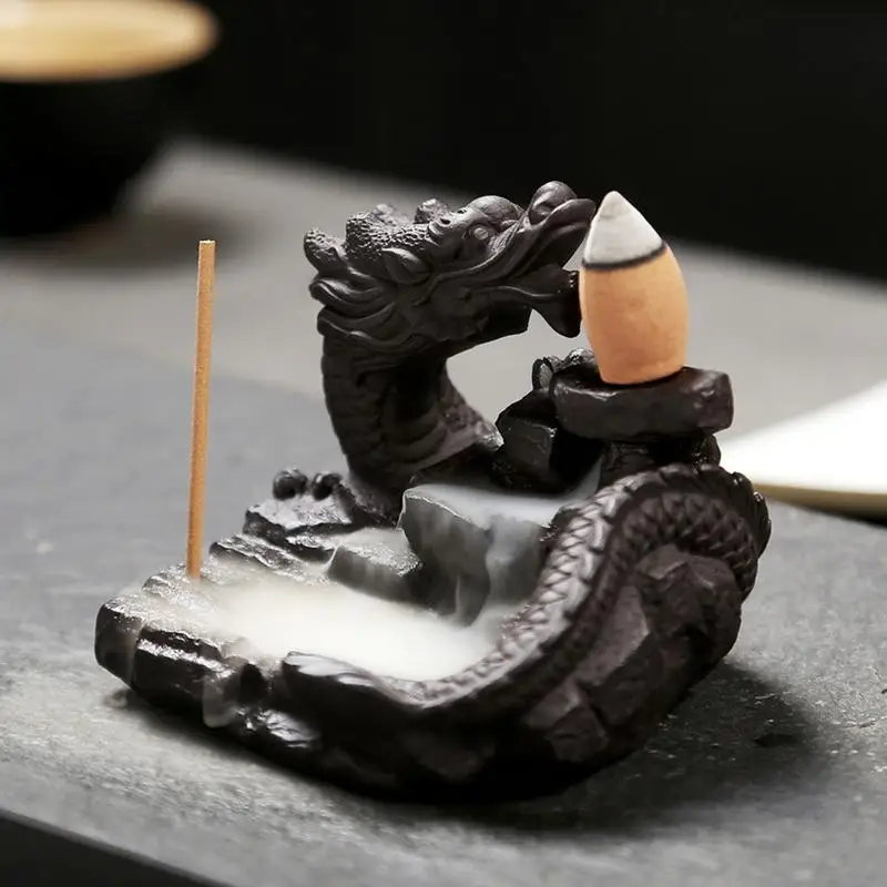 AUGKUN 2018 Dragon Incense Burners Smoke Backflow Best Cone Censer Stick Holder mini Office Desk Home Decor Teahouse Ornament
AUGKUN 2018 Dragon Incense Burners Smoke Backflow Best Cone Censer Stick Holder mini Office Desk Home Decor Teahouse Ornament