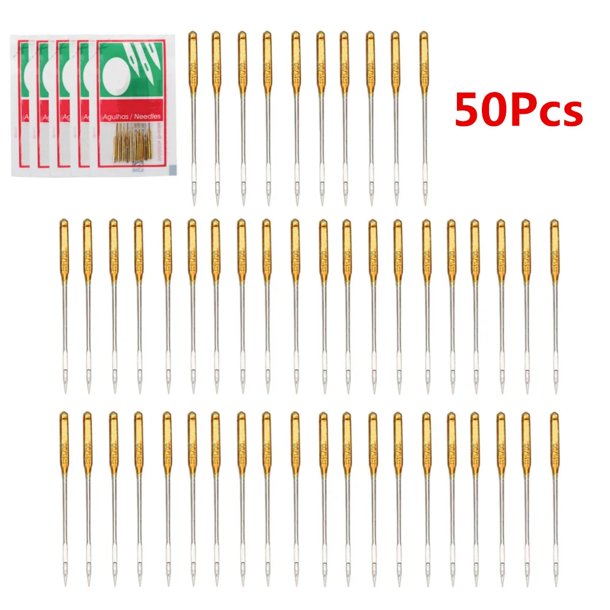 50pcs/set Household Threading Overlock Sewing Machine Needles For Singer Janome Juki Also Fit Old Sewing Machine 90/14
50pcs/set Household Threading Overlock Sewing Machine Needles For Singer Janome Juki Also Fit Old Sewing Machine 90/14
