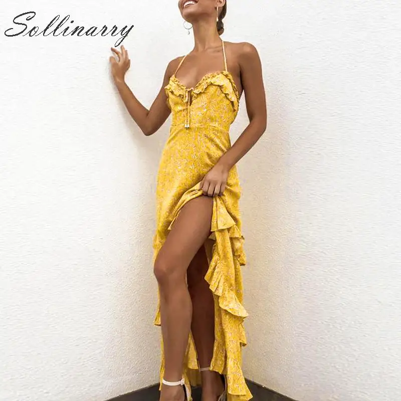 Sollinarry Lace Up Beach Long Dress Summer Women 2019 Ruffle High Waist Maxi Dress Women Casual Holiday Sexy Dress Retro Vestido
Sollinarry Lace Up Beach Long Dress Summer Women 2019 Ruffle High Waist Maxi Dress Women Casual Holiday Sexy Dress Retro Vestido