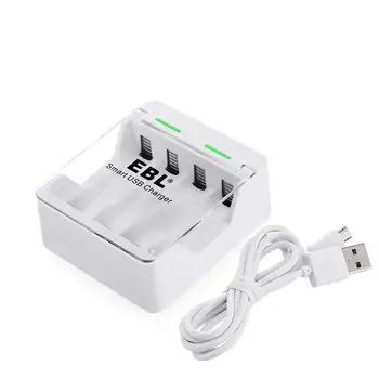 EBL smart USB 4 Bay Rechargeable Battery Charger for AA AAA Ni-MH Ni-CD Batteries with Micro USB Cable
EBL smart USB 4 Bay Rechargeable Battery Charger for AA AAA Ni-MH Ni-CD Batteries with Micro USB Cable