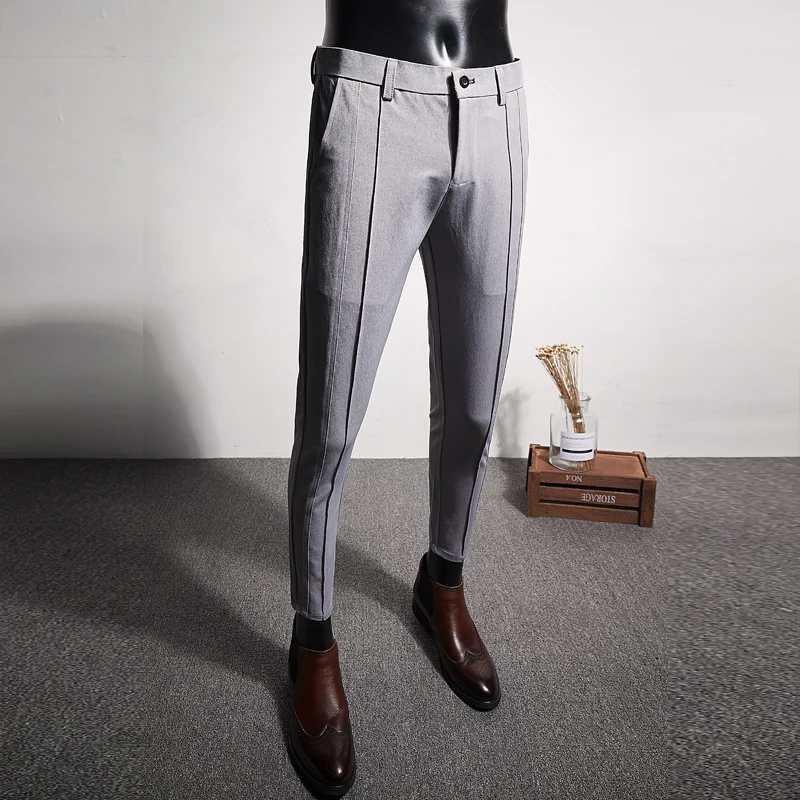 2019 spring and summer new casual pants male Korean version of the handsome trend nine pants men's business wild slim trousers
2019 spring and summer new casual pants male Korean version of the handsome trend nine pants men's business wild slim trousers