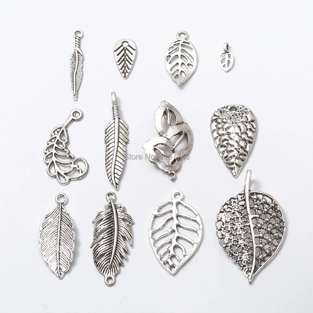 Leaf Leaves Various design Feather Charm Pendant 10pcs Tibetan Silver DIY Retro Jewelry Bracelet Necklace Antique Silver Pendant
Leaf Leaves Various design Feather Charm Pendant 10pcs Tibetan Silver DIY Retro Jewelry Bracelet Necklace Antique Silver Pendant