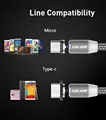 USLION Magnetic USB Cable Fast Charging USB Type C Cable Magnet Charger Data Charge Micro USB Cable Mobile Phone Cable USB Cord