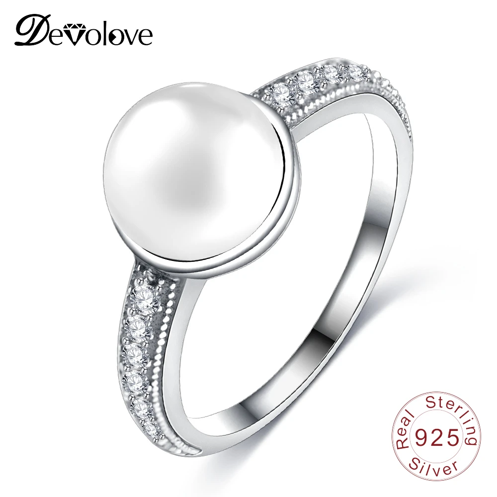 Devolove White Pearl Ball 925 Sterling Silver With CZ Stone Bride Jewelry Rings Top Quality for Women PSRI0091-B Dropshipping
Devolove White Pearl Ball 925 Sterling Silver With CZ Stone Bride Jewelry Rings Top Quality for Women PSRI0091-B Dropshipping