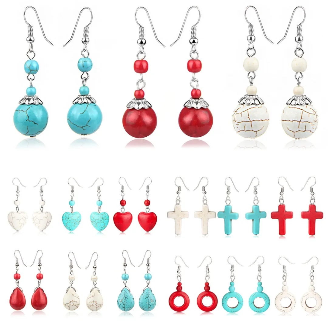 Boho Women Natural Stone Long Drop Earring Shellhard Water Drop Cross Red Stone Dangle Earring Jewelry Party Gift femme bijoux
Boho Women Natural Stone Long Drop Earring Shellhard Water Drop Cross Red Stone Dangle Earring Jewelry Party Gift femme bijoux
