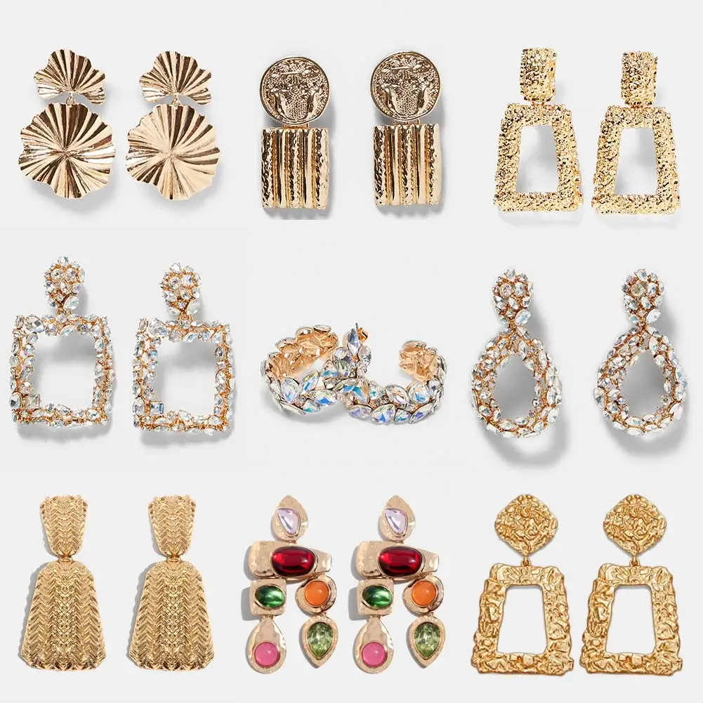 Flatfoosie ZA Newest Crystal Dangle Earrings Gold Silver Color Punk Vintage Big Hanging Jewelry For Women Boho Long Drop Earring
Flatfoosie ZA Newest Crystal Dangle Earrings Gold Silver Color Punk Vintage Big Hanging Jewelry For Women Boho Long Drop Earring