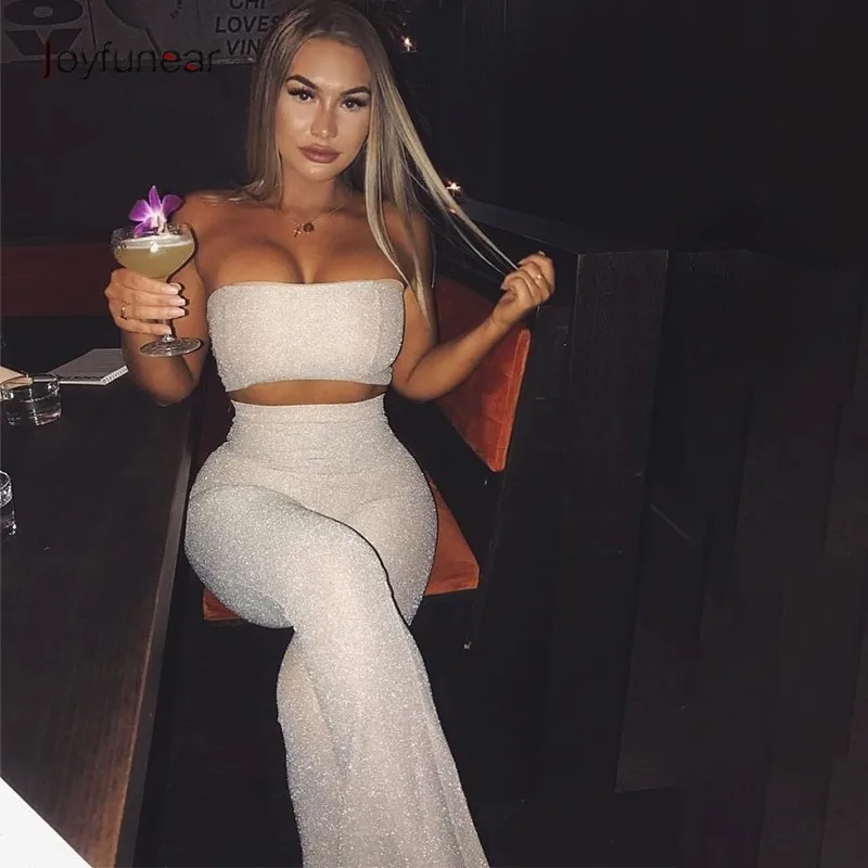 Joyfunear Strapless Crop Tops Elastic Pants Two Piece Set Women Beige Summer Tracksuit Clubwear Party 2 Piece Set Sexy 2 PC Set
Joyfunear Strapless Crop Tops Elastic Pants Two Piece Set Women Beige Summer Tracksuit Clubwear Party 2 Piece Set Sexy 2 PC Set