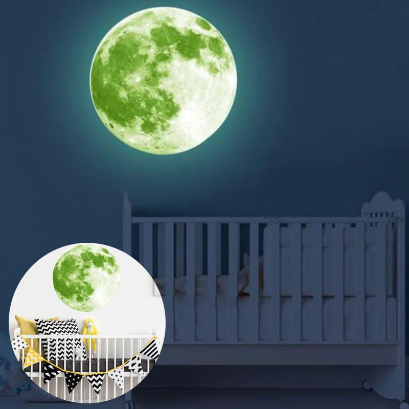30CM Creative Kids Room New Large Moon Fashion Home Room 1 pc Hot Home Decor Glow in the Dark 3D Moon Luminous Wall Sticker
30CM Creative Kids Room New Large Moon Fashion Home Room 1 pc Hot Home Decor Glow in the Dark 3D Moon Luminous Wall Sticker