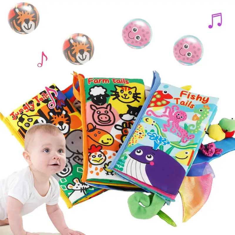 Baby Infant Toys Baby 3D Cloth Book Early Learning Educational Toys With Animals Tails English Story Soft Cloth Development Book
Baby Infant Toys Baby 3D Cloth Book Early Learning Educational Toys With Animals Tails English Story Soft Cloth Development Book