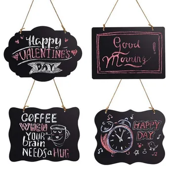4PCS Double-sided Hanging Blackboards Chalkboards Message Boards with Liquid Pens Eraser for Bar Party Home Decor
4PCS Double-sided Hanging Blackboards Chalkboards Message Boards with Liquid Pens Eraser for Bar Party Home Decor