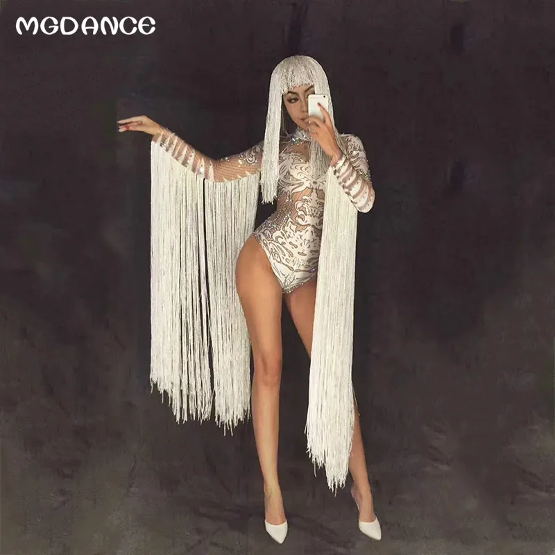 New Women Jumpsuits white Tassel Dance Outfit Jazz DJ DS Show Wear Performances Sexy Bodysuits Clothes Singer Stage Costume
New Women Jumpsuits white Tassel Dance Outfit Jazz DJ DS Show Wear Performances Sexy Bodysuits Clothes Singer Stage Costume