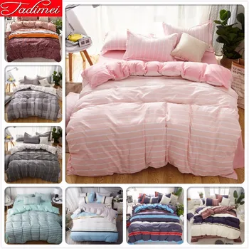 Pink Stripe Duvet Cover 3/4 Pcs Bedding Set Adult Kids Soft Cotton Bed Linen Single Twin Full Queen King Size Bedspreads 180x220
Pink Stripe Duvet Cover 3/4 Pcs Bedding Set Adult Kids Soft Cotton Bed Linen Single Twin Full Queen King Size Bedspreads 180x220