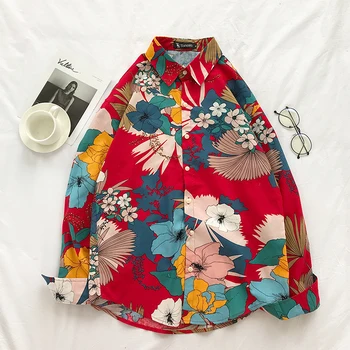 2019 Men's Flower Printing Hawaiian Shirt French Cuff Mens Long Sleeve Cotton Clothes Fashion Trend Lapel Collar Shirts M-2XL
2019 Men's Flower Printing Hawaiian Shirt French Cuff Mens Long Sleeve Cotton Clothes Fashion Trend Lapel Collar Shirts M-2XL