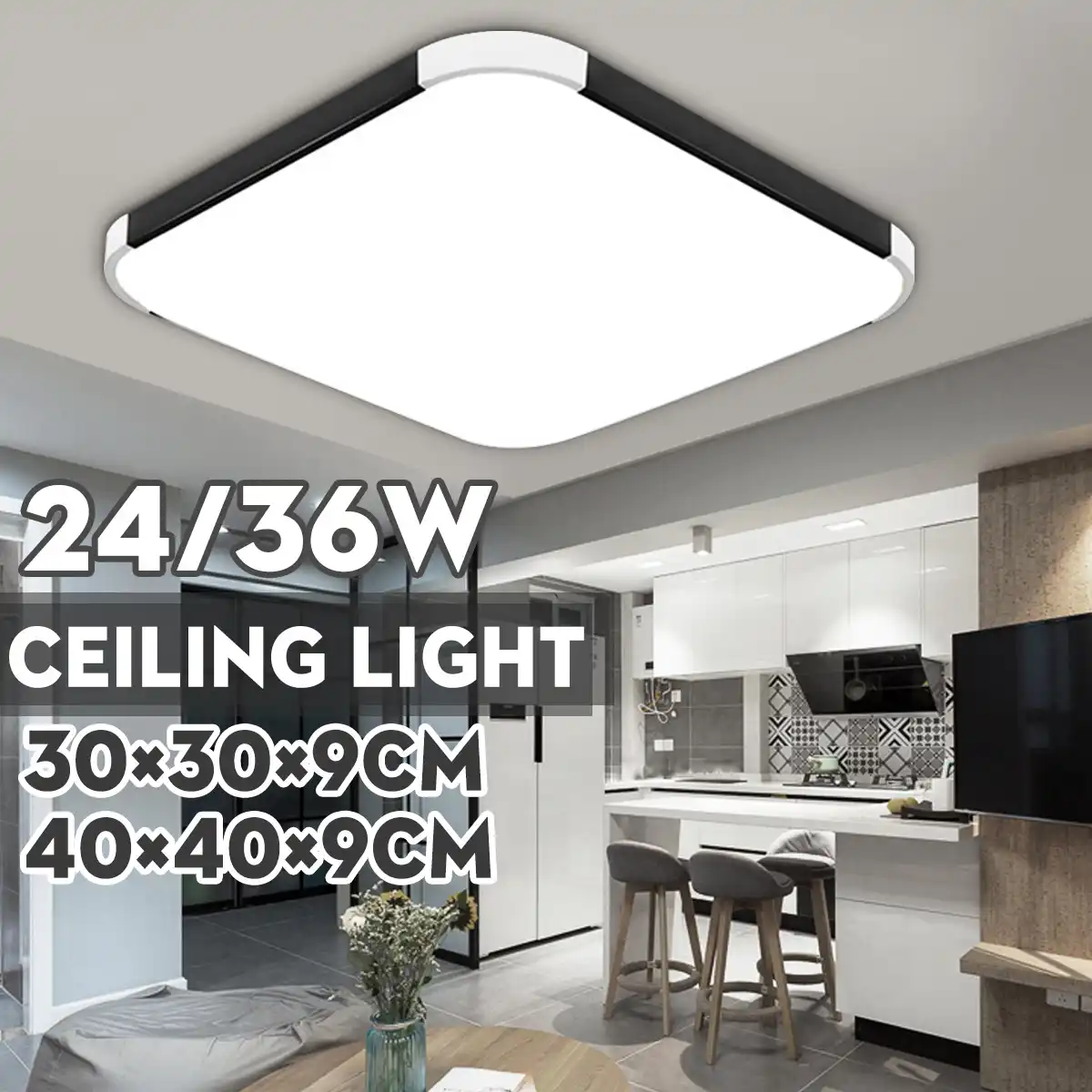 24w 36w Bright Ultra Thin Led Ceiling Light Lighting Panel Wall